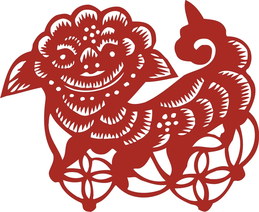 中国风中式传统喜庆民俗人物动物窗花剪纸插画边框AI矢量PNG素材【406】